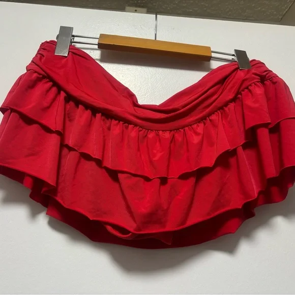 Kenneth Cole Reaction Red Ruffled Swimwear - Picture 3 of 3
